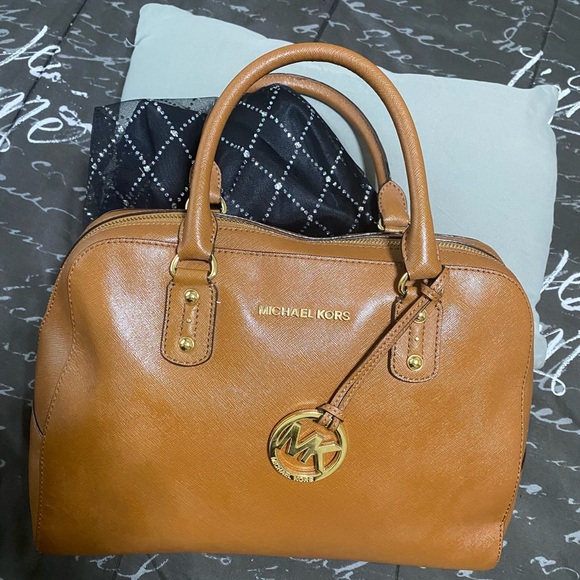 Michael Kors Tan Leather Satchel - Picture 1 of 5